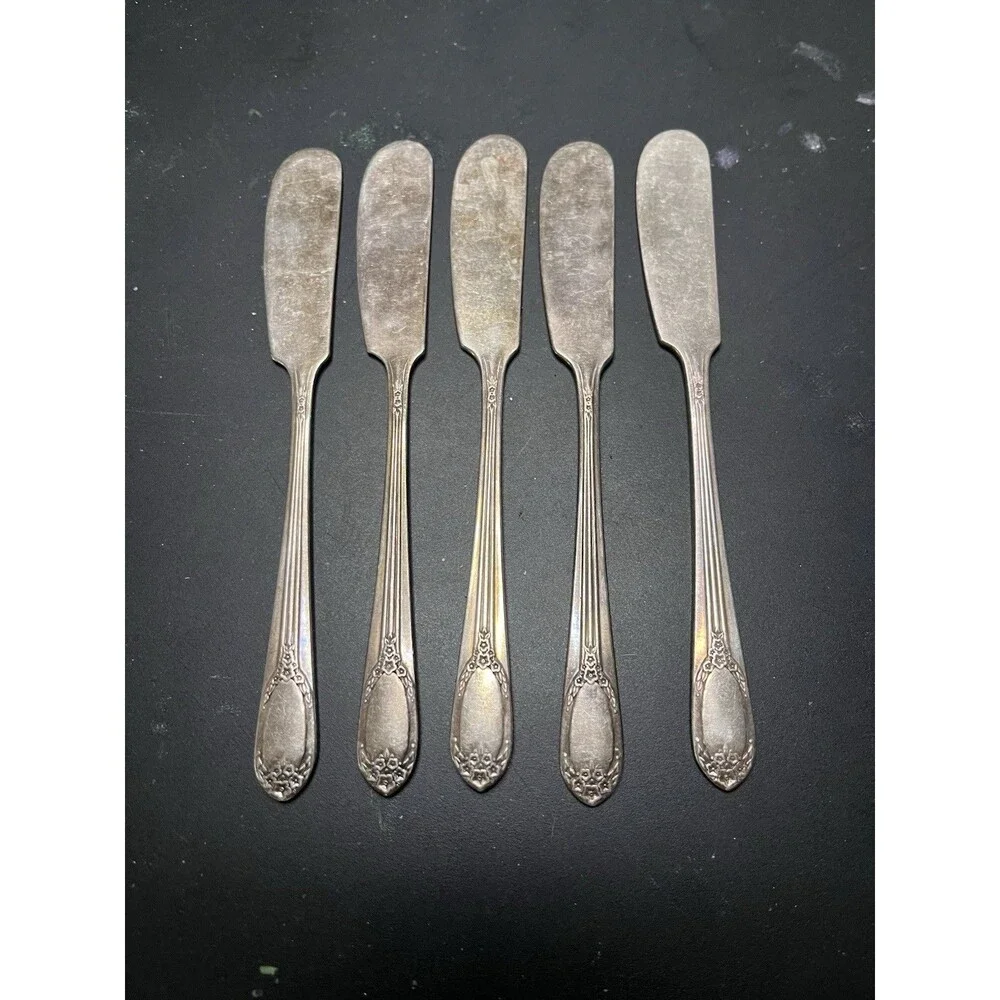 Rogers Bros. IS Rose Butter Knife Spreader Silverplate 6